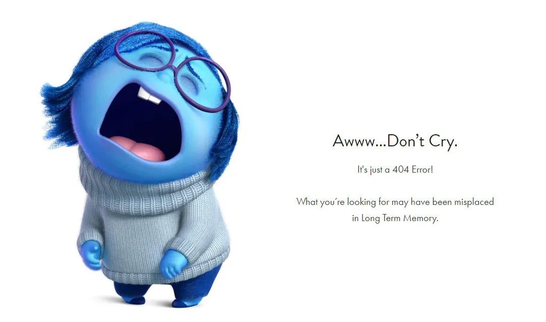 pixar 404 page